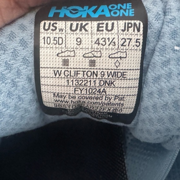 HOKA Clifton 9 Dusk Pink Twilight 1132211-DNK Women’s 10.5D Wide Running Shoe - Picture 11 of 14